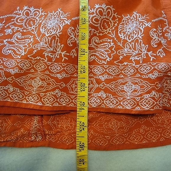 Loft medium orange top. Zipper back with shoulder straps with little pom poms. - Picture 3 of 15
